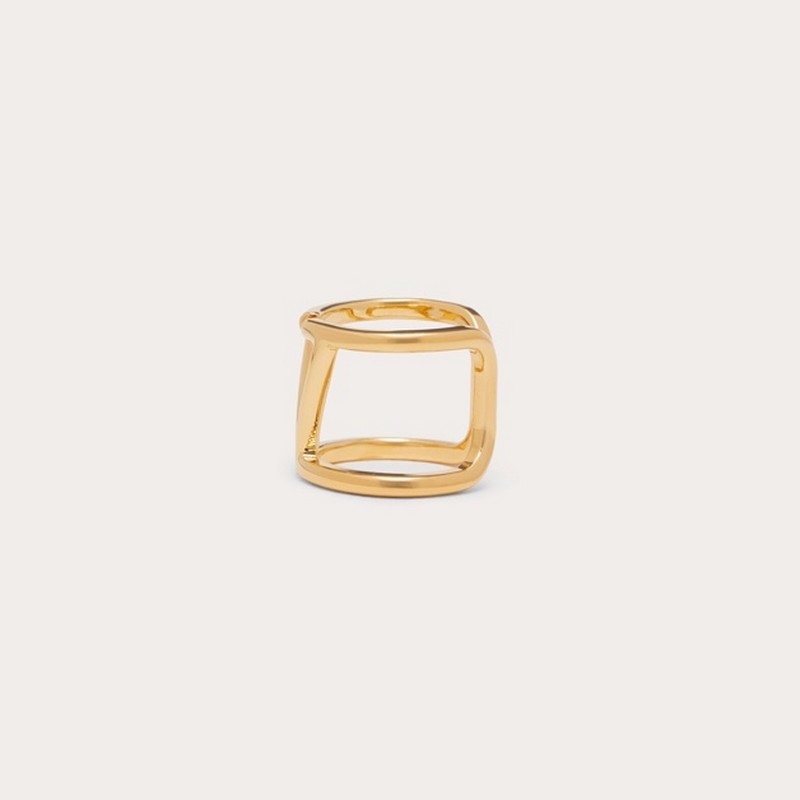 18K Valentino VLogo Signature Gold Ring