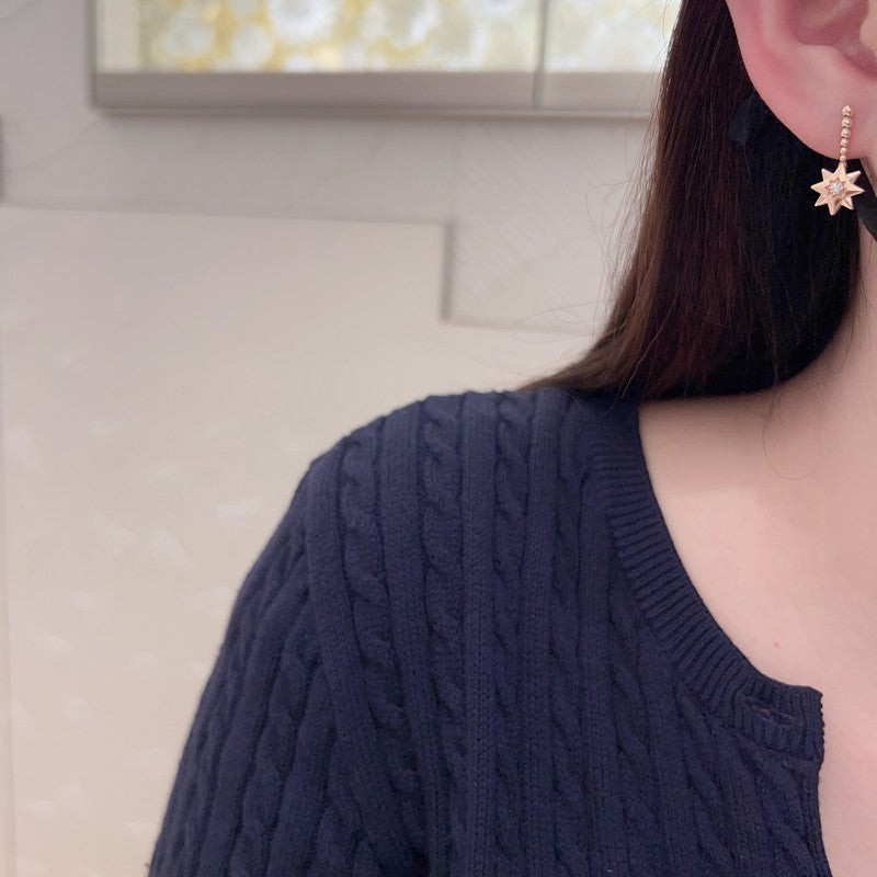18K Dior Flower Rose Gold Earrings