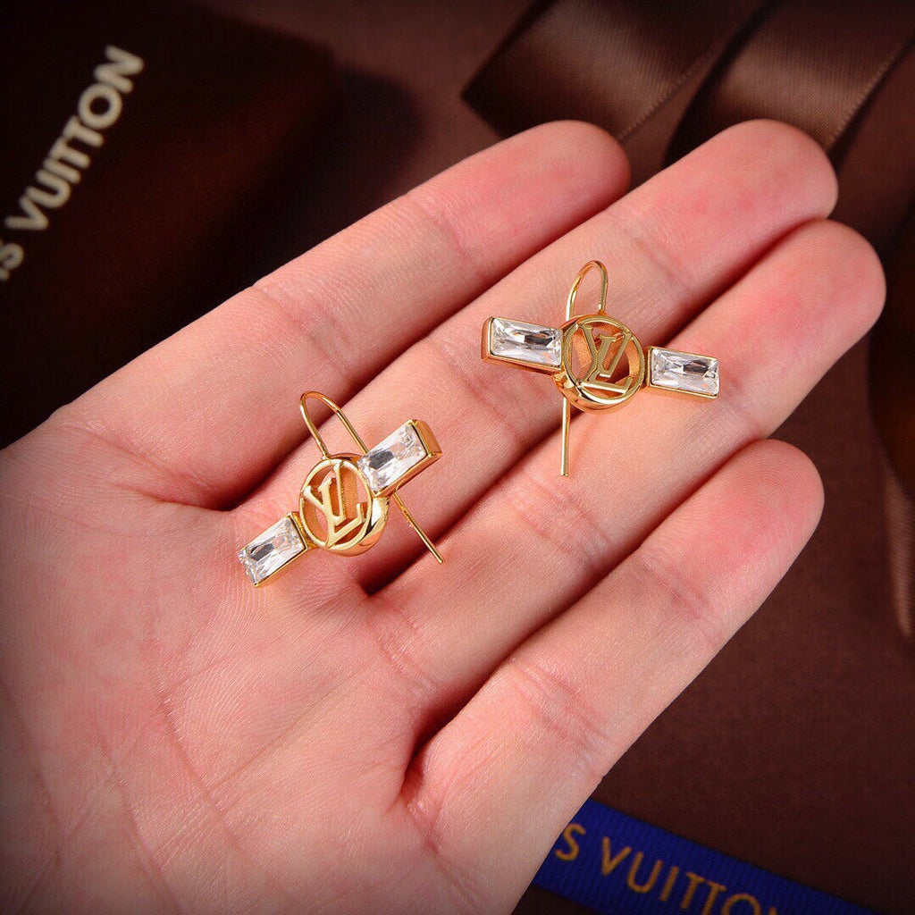 18K Louis Vuitton Crystals Earrings