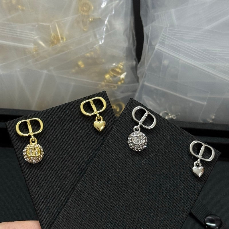 18K Dior Pearl Diamond Drop Earrings