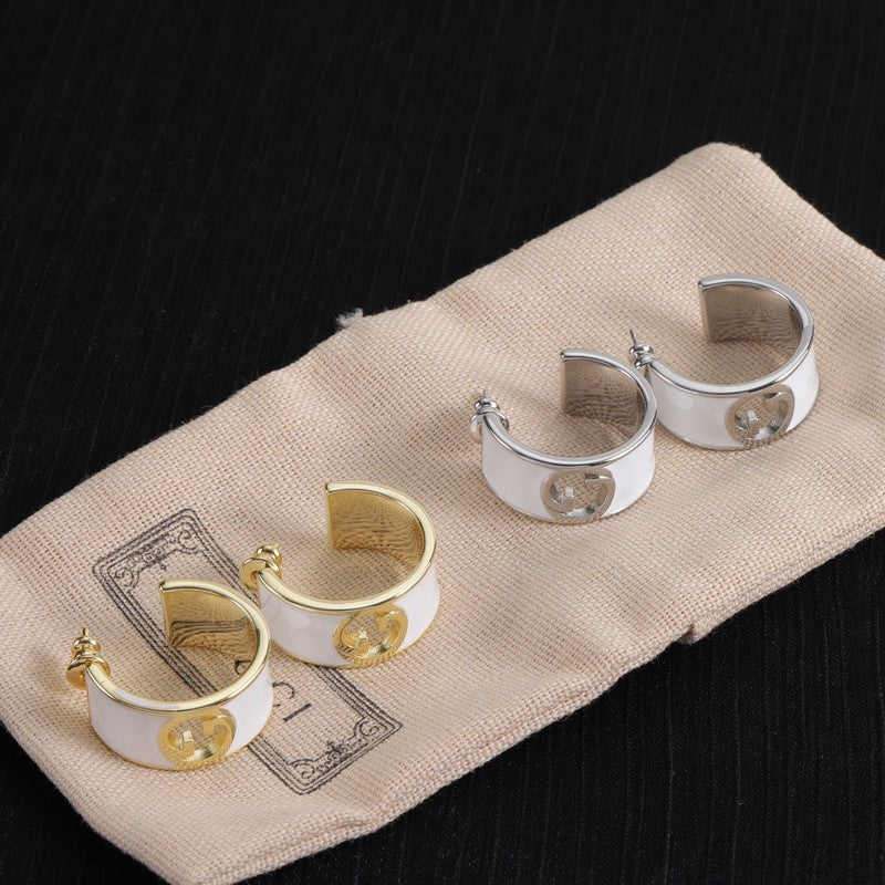18K Gucci Color Enamel Earrings