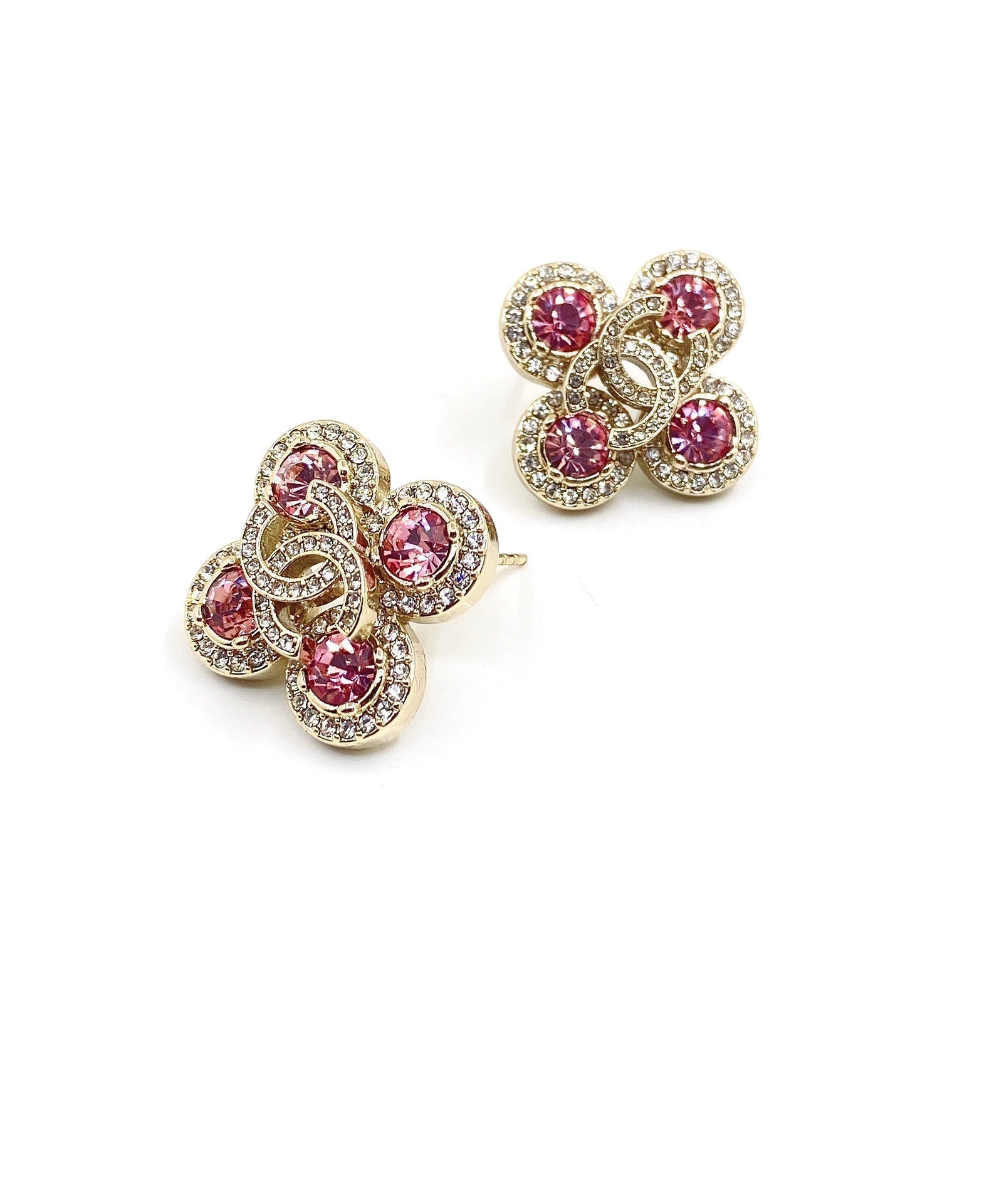 18K Chanel Pink Diamonds Earrings