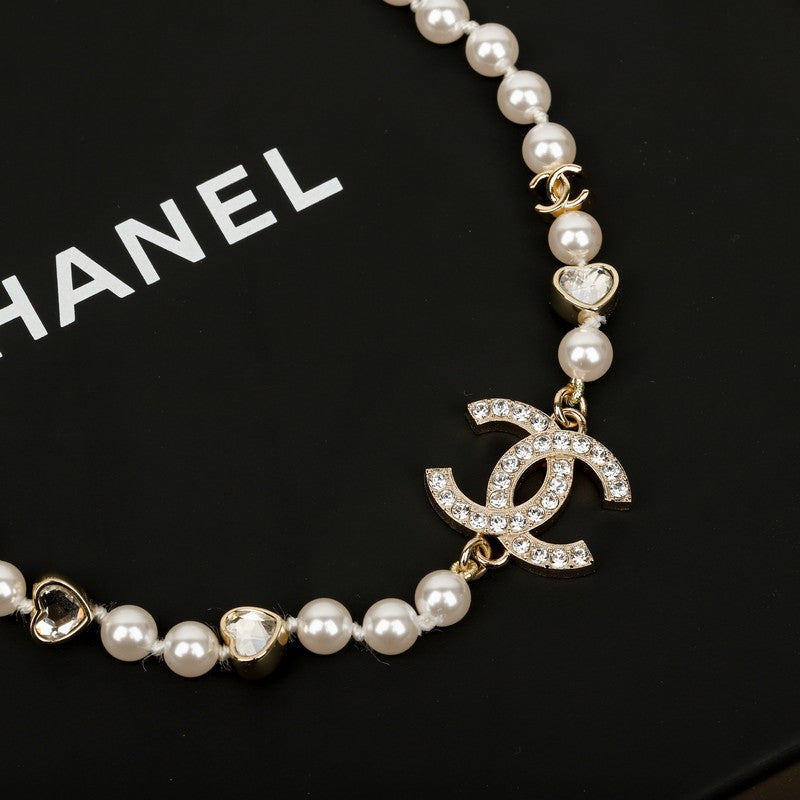 18K Chanel 25B Pearl Chain Necklace