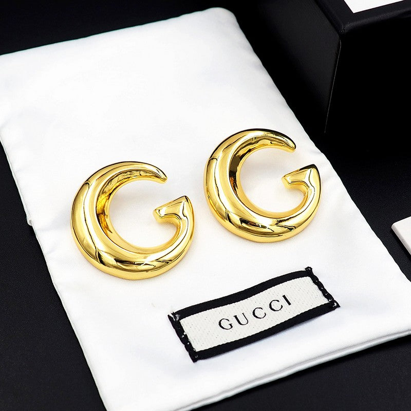18K Gucci Large Gold Earrings