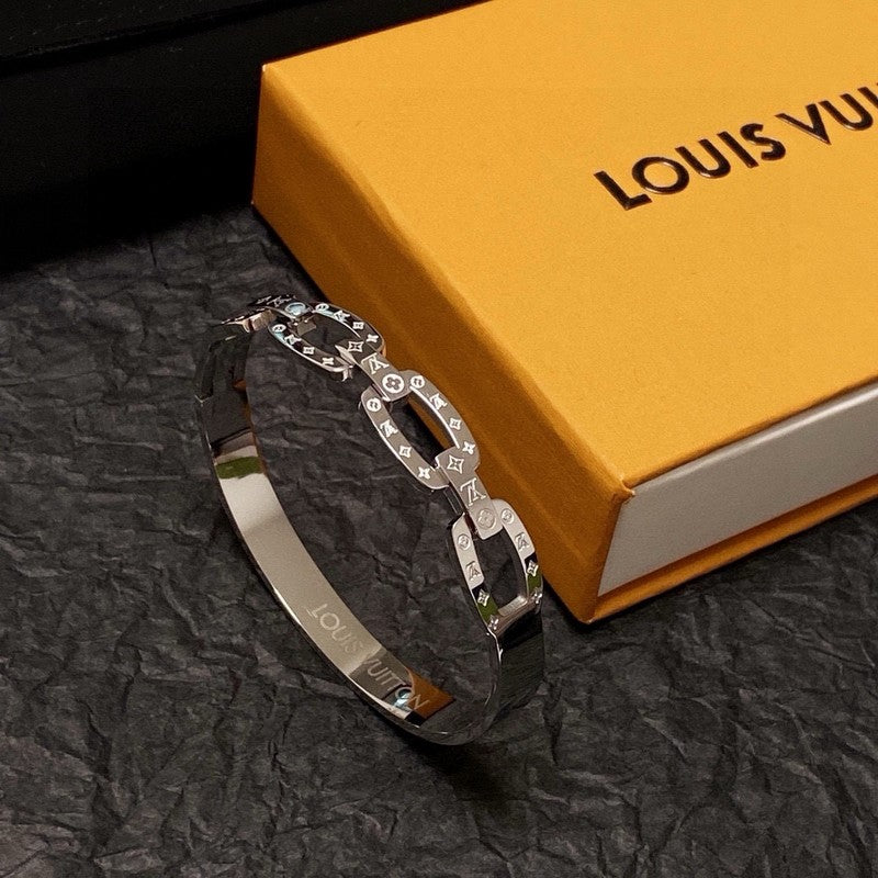 18K Louis Vuitton White Gold Bracelet
