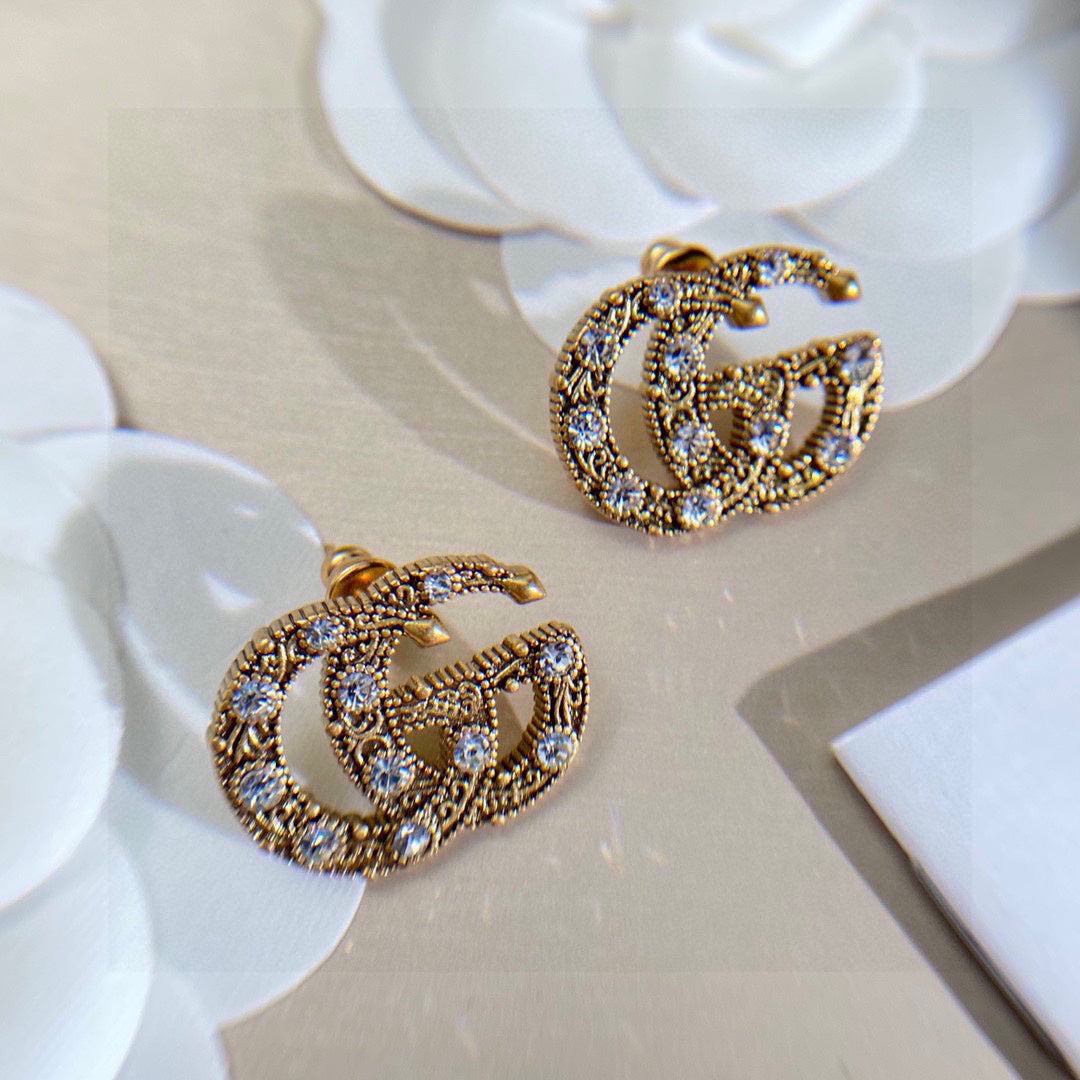 18K Gucci Crystals Earrings