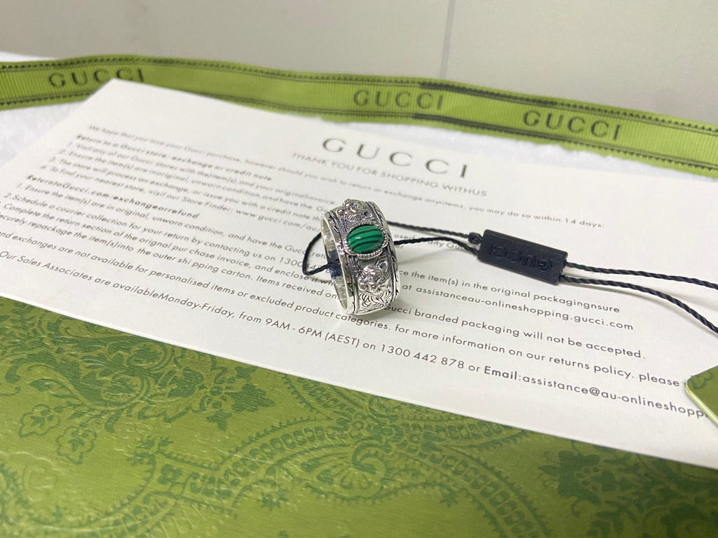 Gucci Feline Garden Green Ring