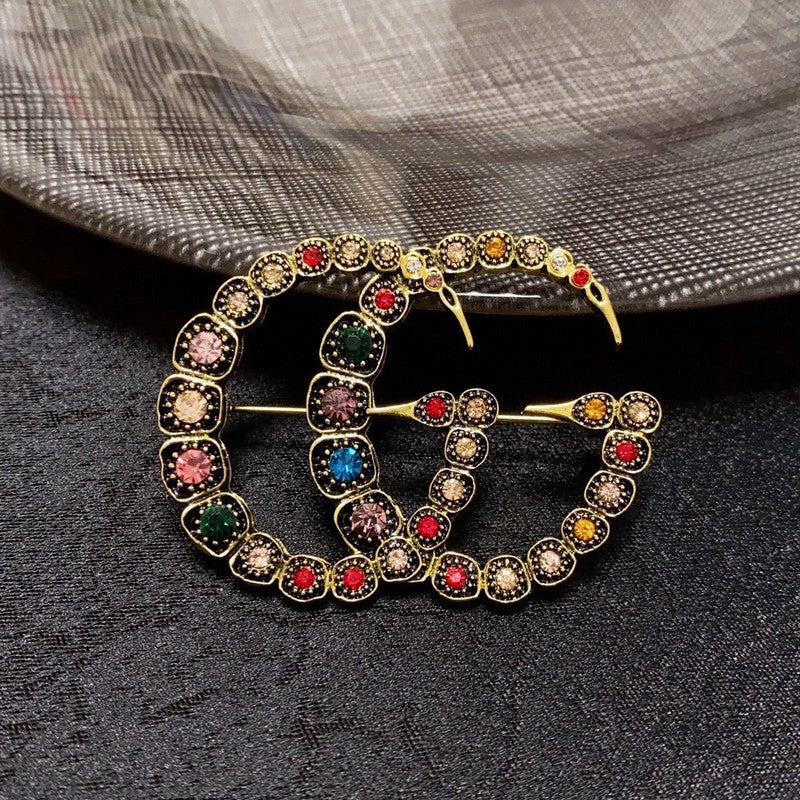 18K Gucci Color Crystal Brooch