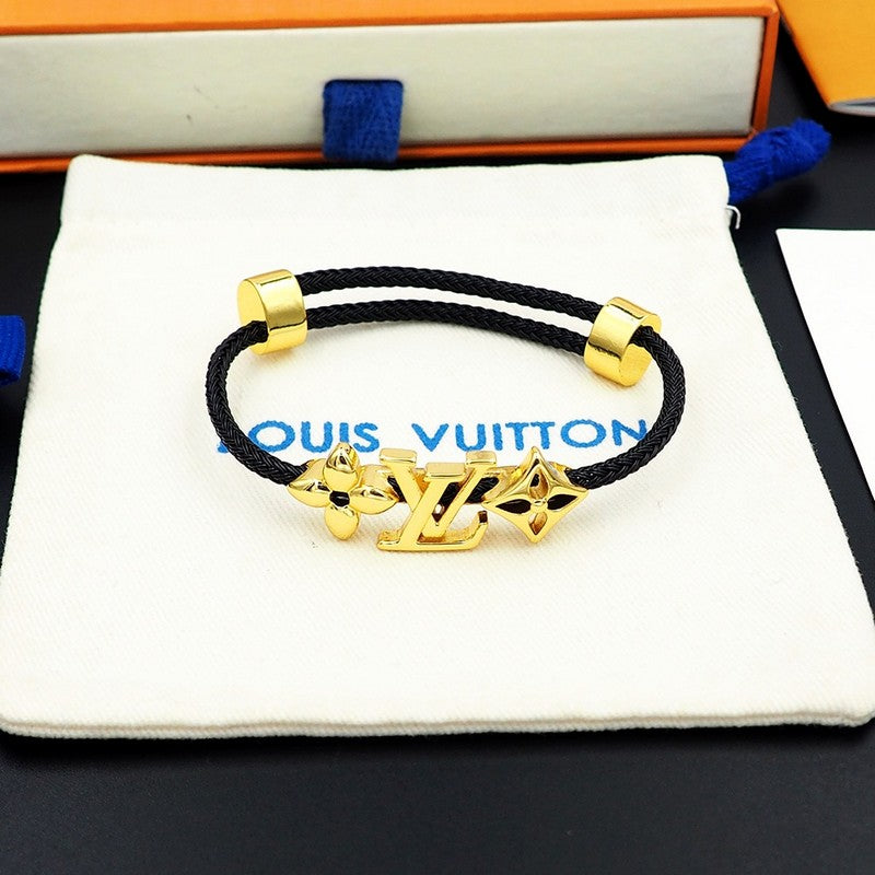 18K Louis Vuitton Monogram Black Gold Bracelet