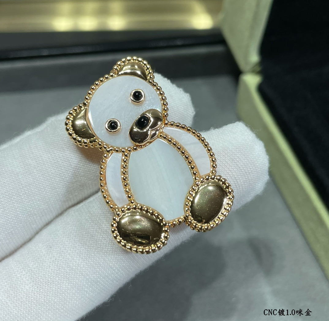 18K Van Cleef & Arpels Lucky Animals Teddy Bear Clip Brooch