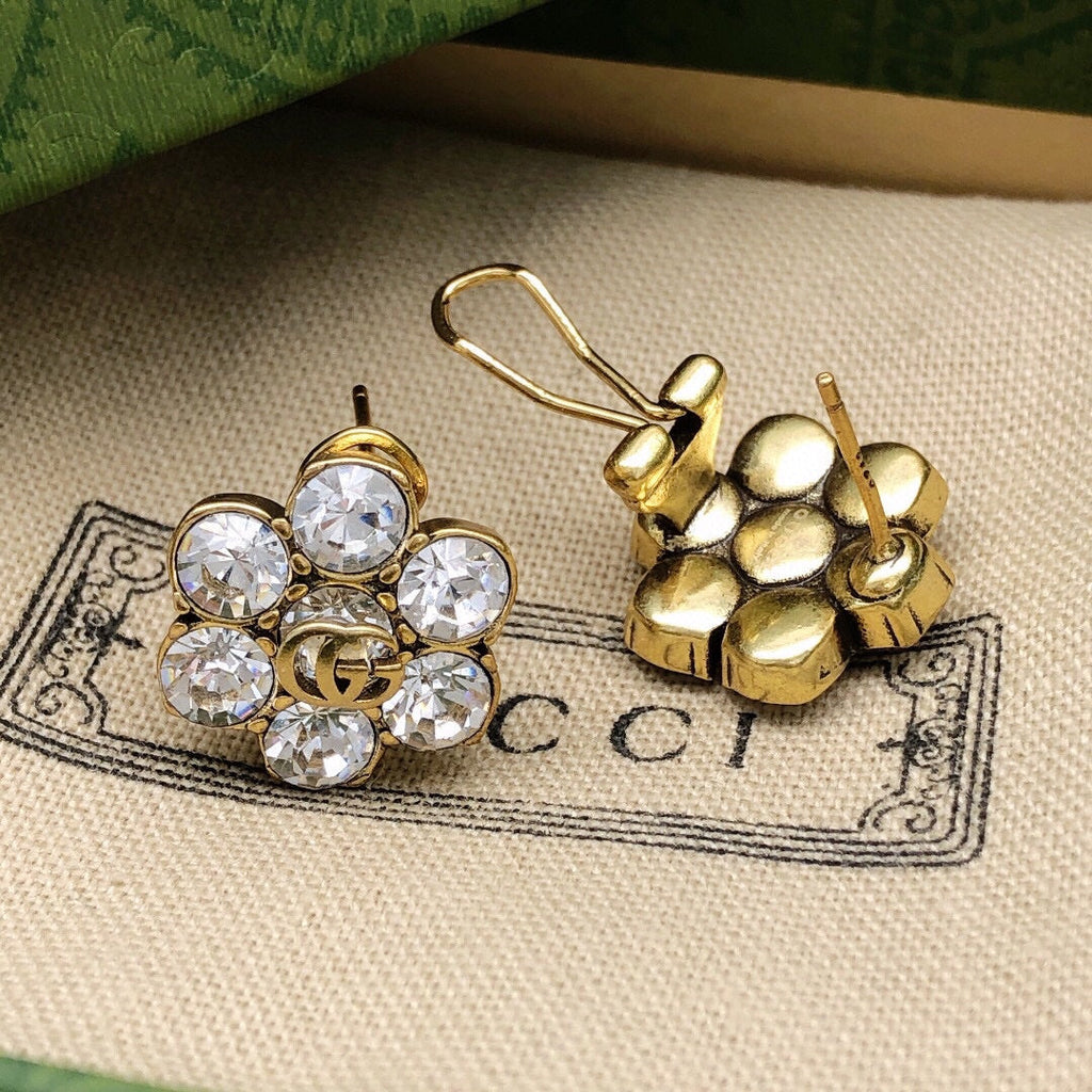 18K Gucci Crystals Earrings