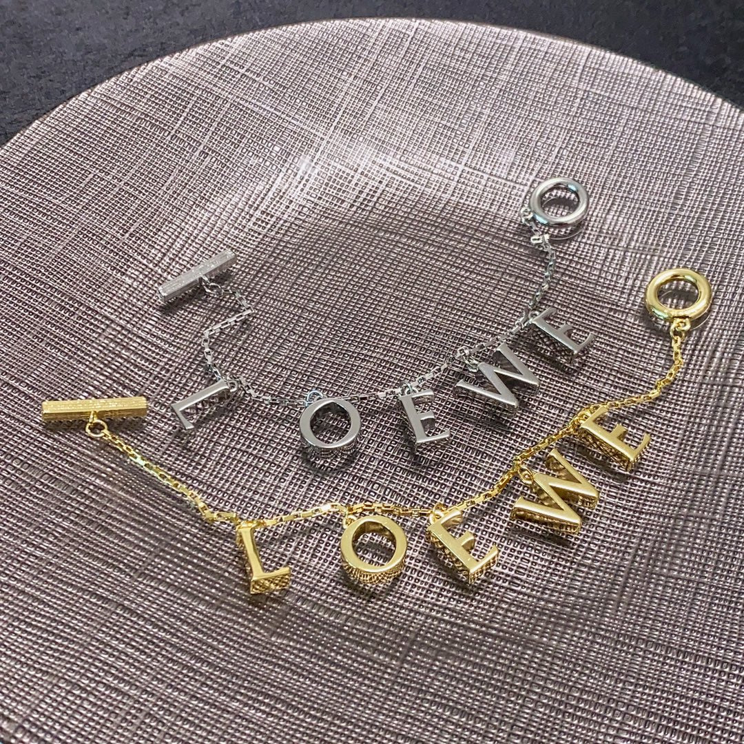 18K Loewe Anagram Letter Bracelet