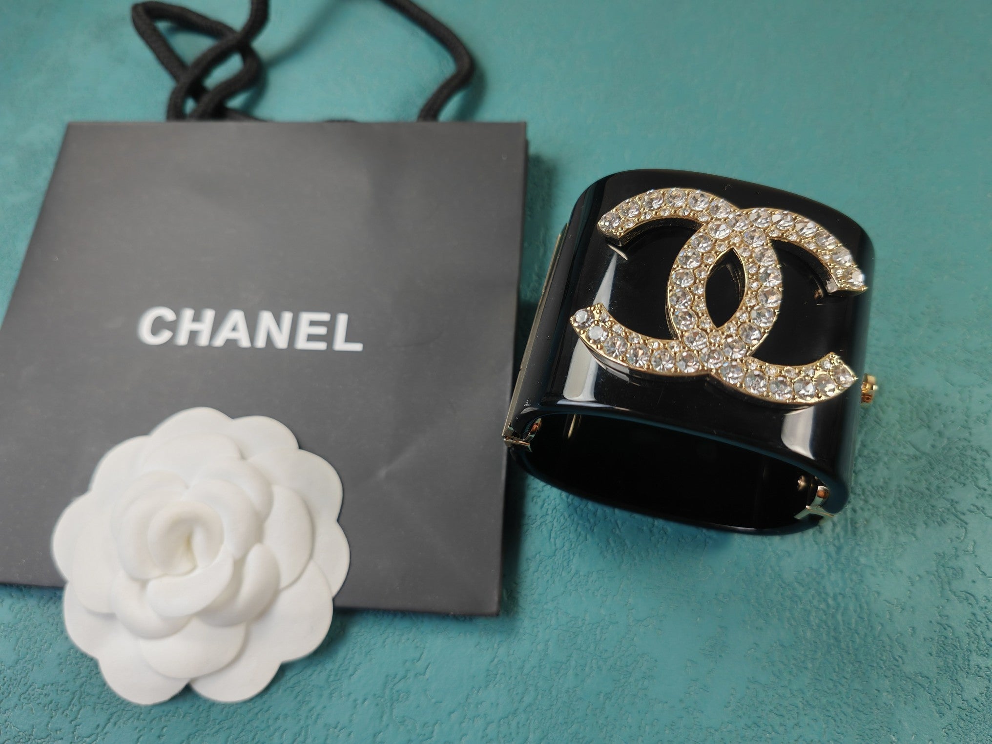 18K Chanel Crystal Cuff Bracelet
