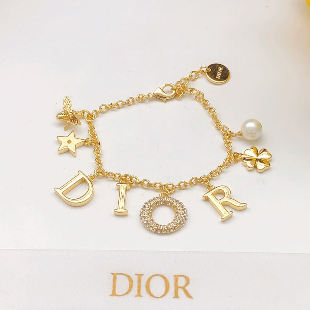 18K Dior Script Diamond Bracelet