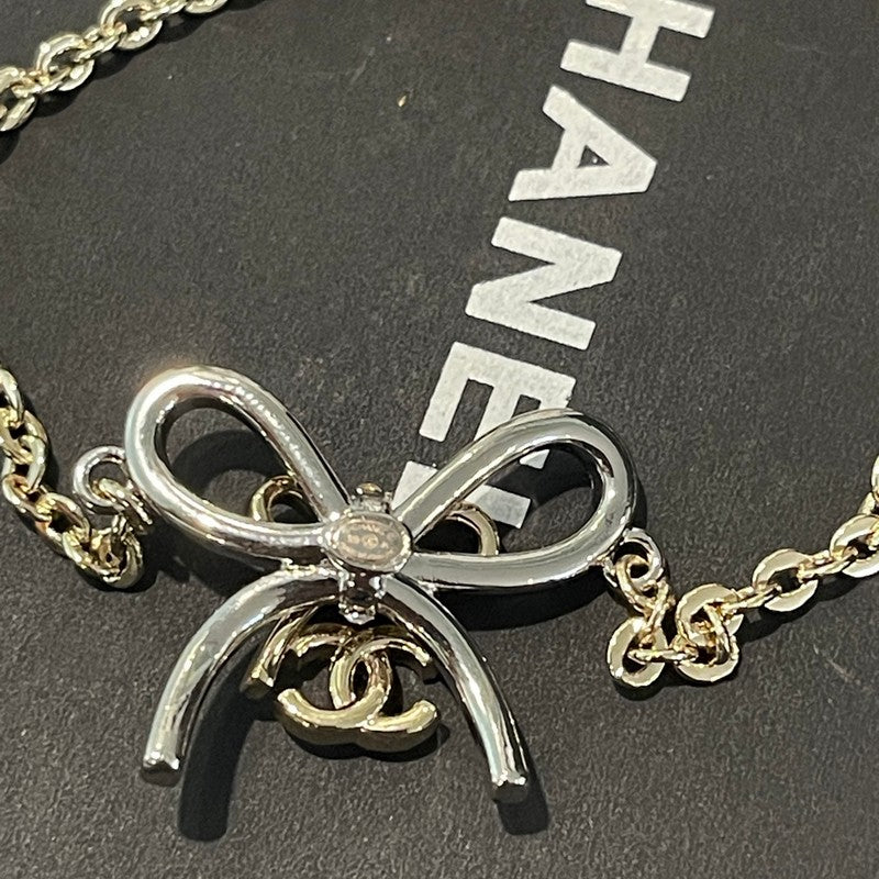 18K Chanel Bow Tie Chain Bracelet