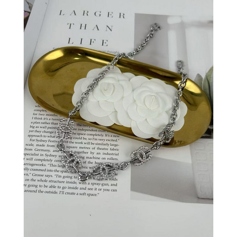 18K Chanel Gold Diamond Necklace