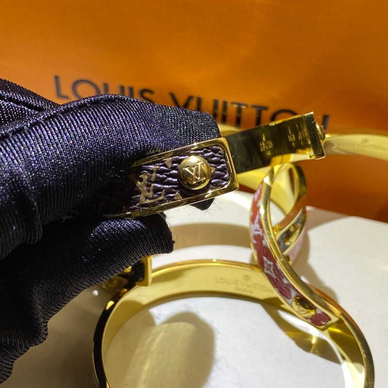 18K Louis Vuitton Nanogram Color Cuff Bracelet