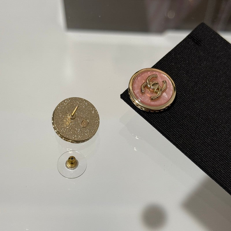 18K Chanel 25B Pink Gold Earrings