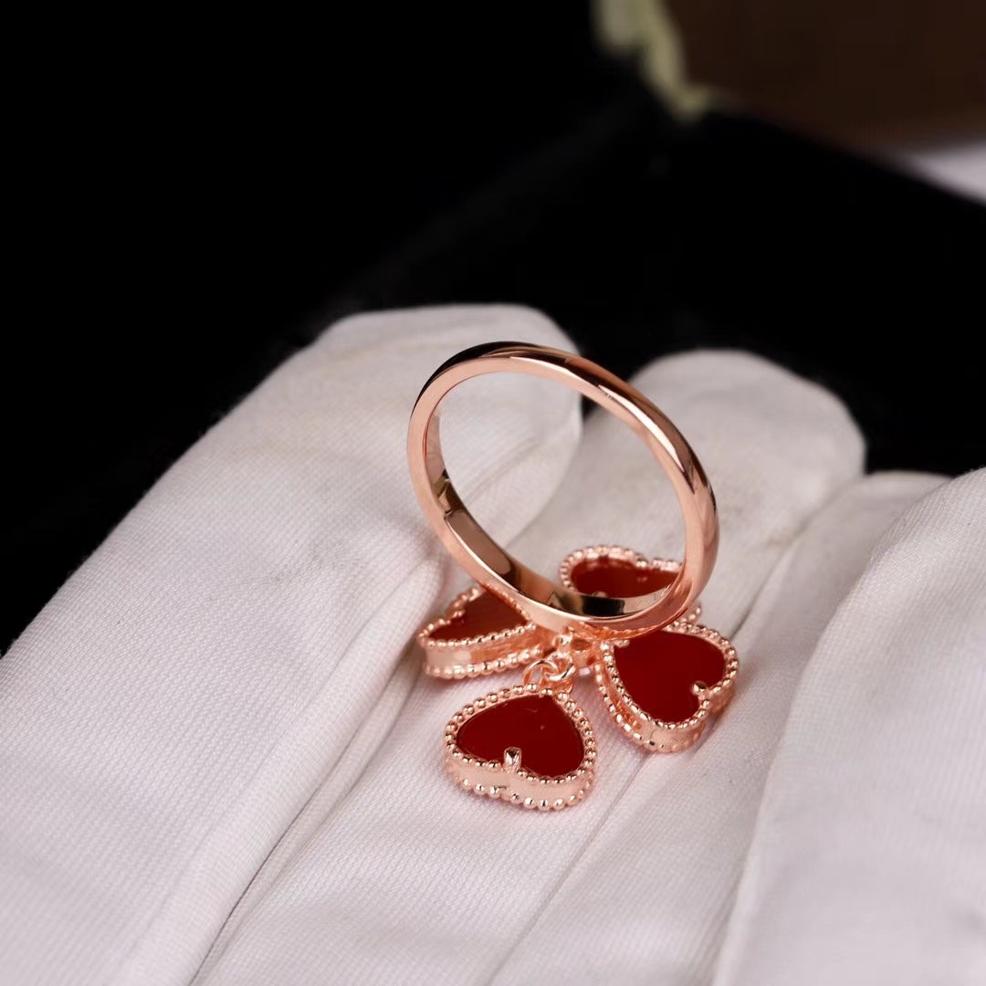 18K Van Cleef & Arpels Sweet Alhambra Effeuillage Ring