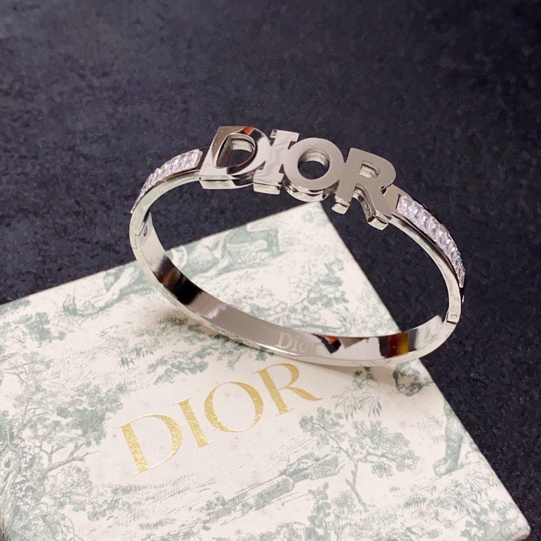 18K Dior Crystals Bangle Bracelet