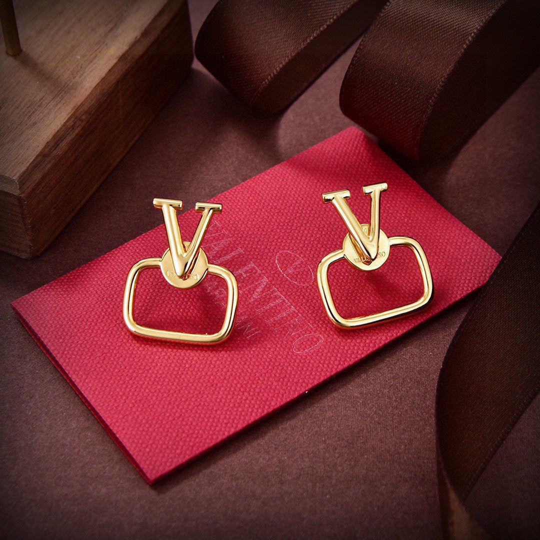 18K Valentino Vlogo Earrings