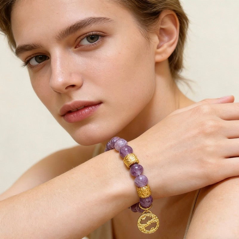 18K Gucci Anger Forest Violet Bead Chain Bracelet