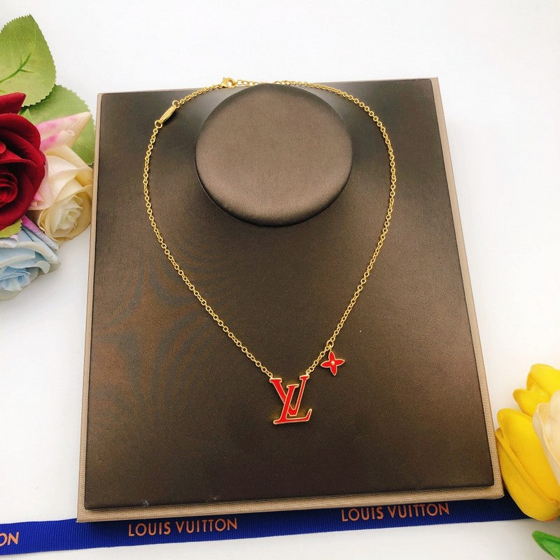 18K Louis Vuitton Iconic Red Logo Necklace