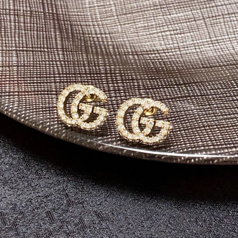 18K Gucci Diamond Gold Earrings