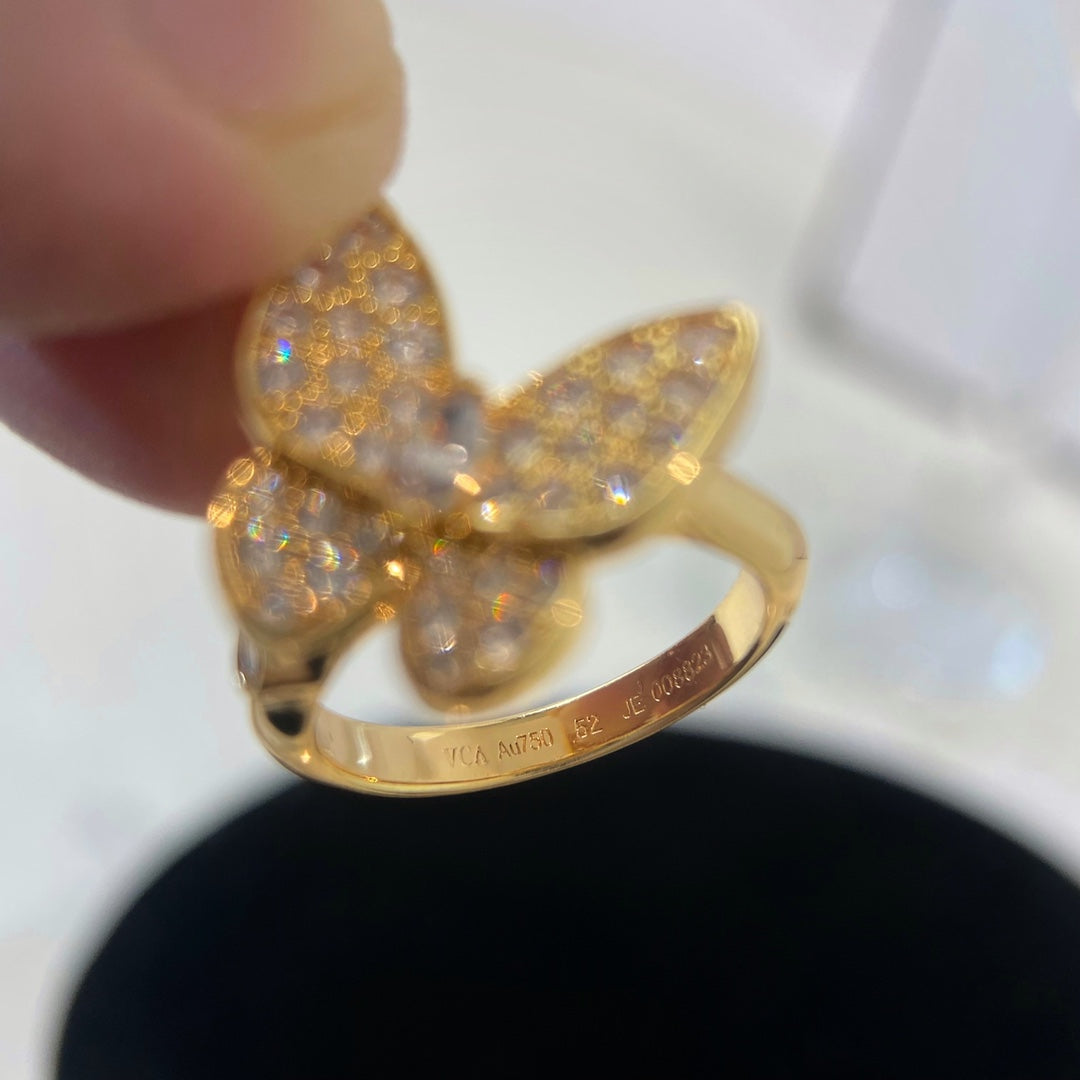 18K Van Cleef & Arpels Two Butterfly Ring