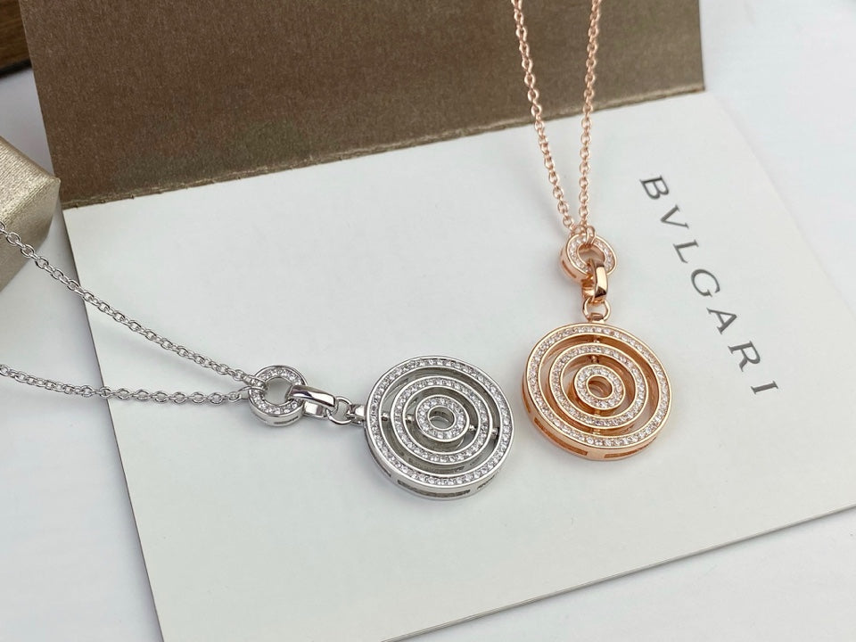 18K BVLGARI BV Cerchi Astrale Diamond Necklace