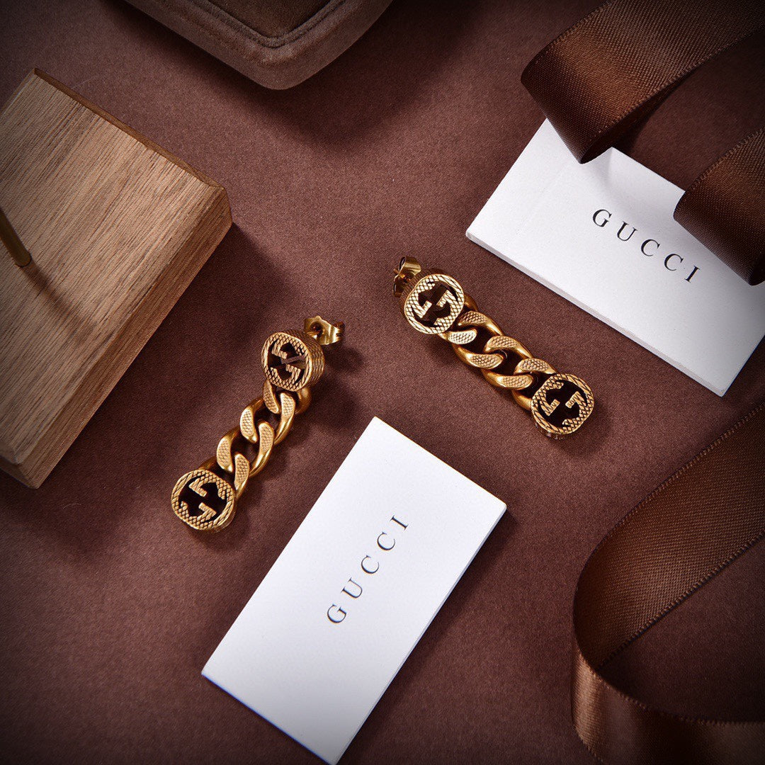 18K Gucci Chain Earrings