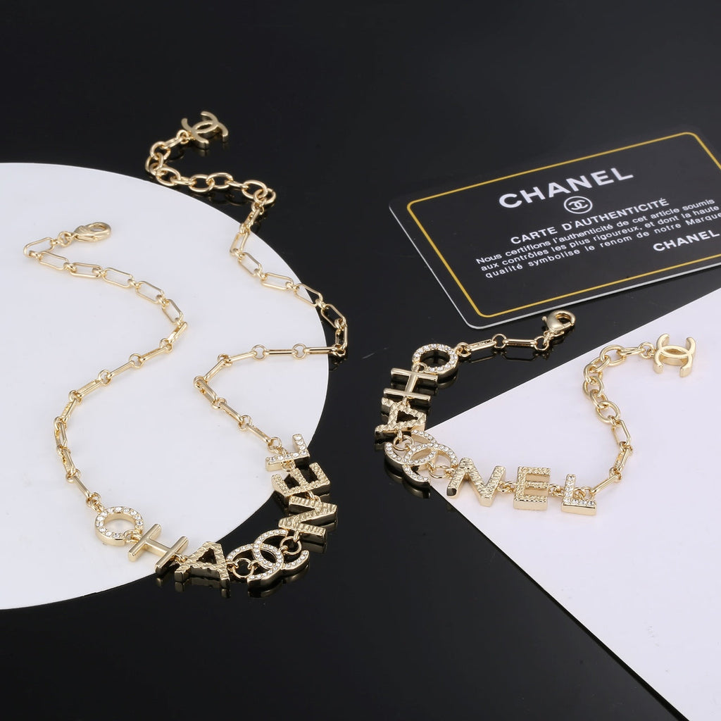 18K Chanel Script Chain Bracelet