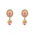 18K Gucci Pink Pearls Earrings