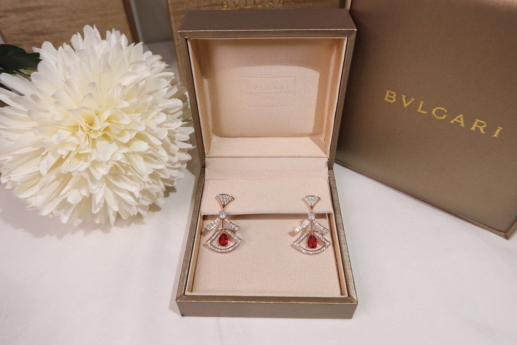 18K BVLGARI BV Divas' Dream Openwork Earrings