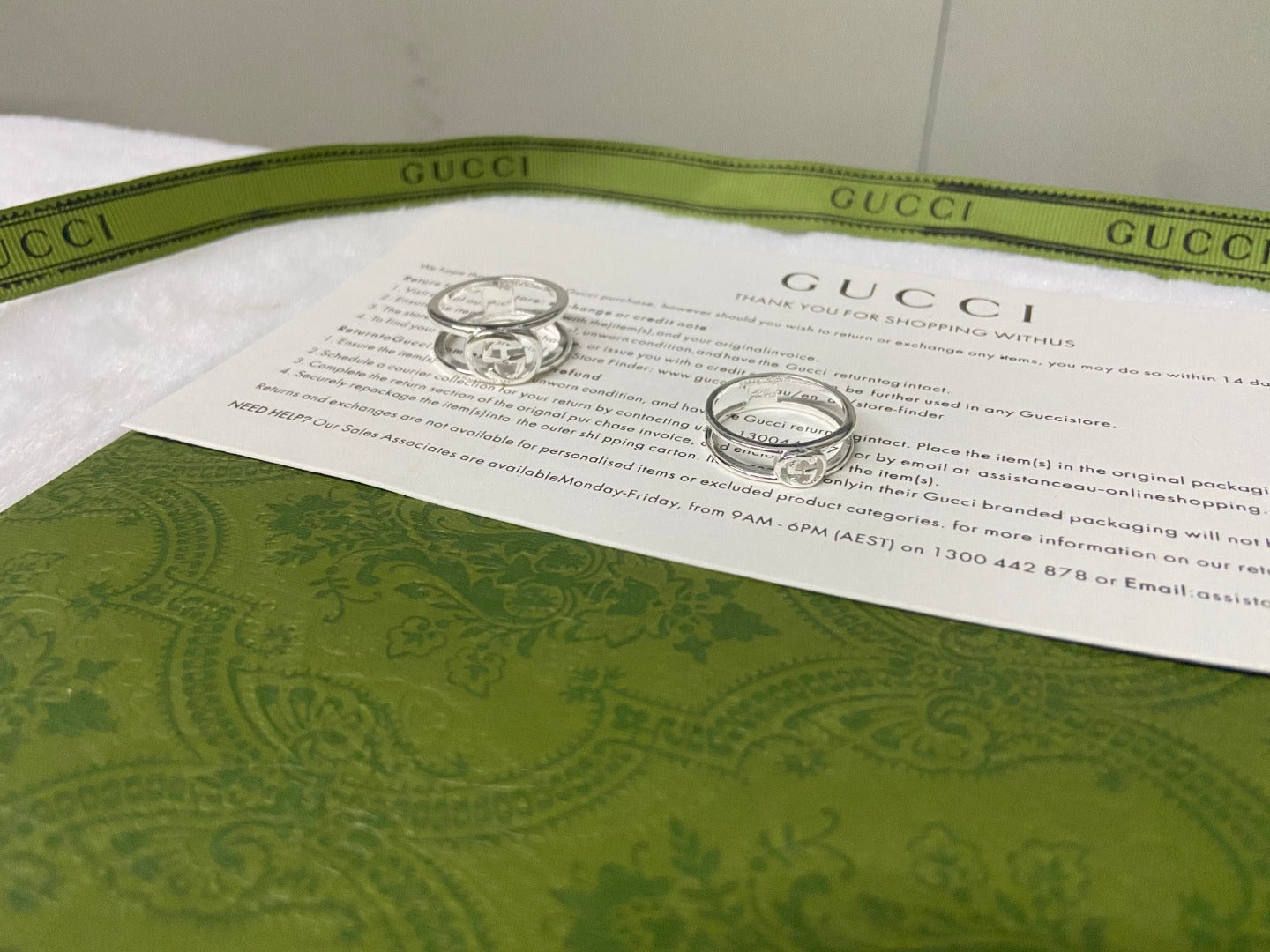Gucci Interlocking G Thin Open Ring