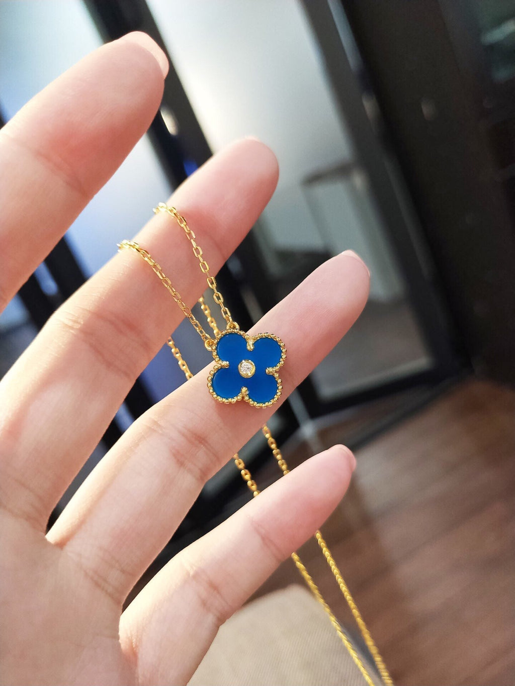 18K Van Cleef & Arpels Vintage Alhambra Agent Clover Necklace