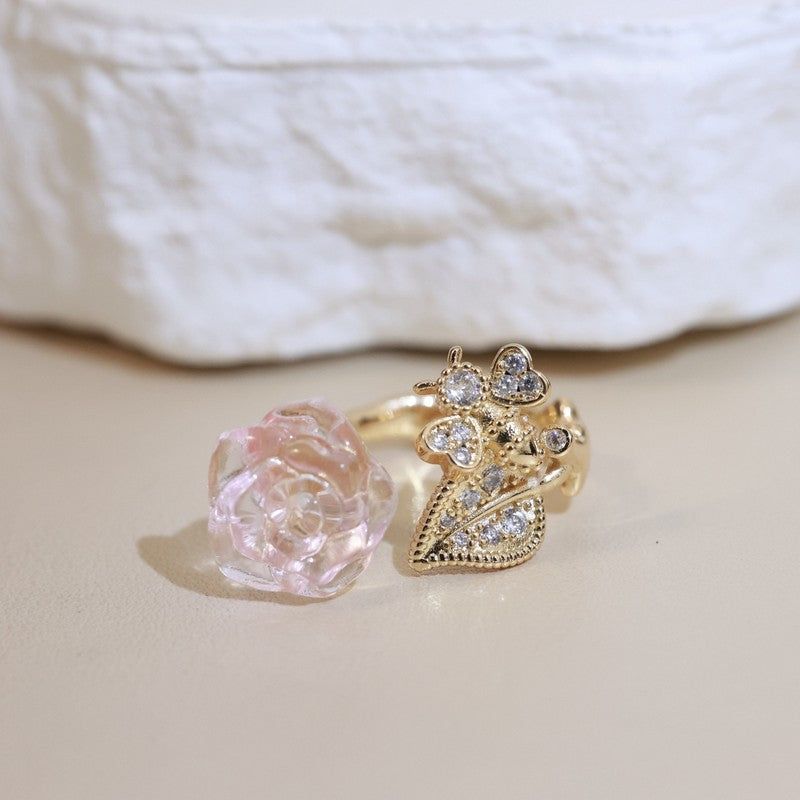 18K Dior Pink Flower Ring
