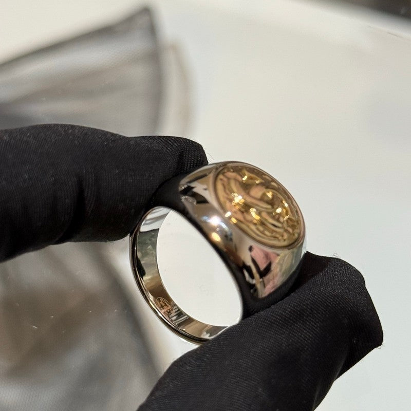 18K Chanel 25K Black Gold Heart Ring