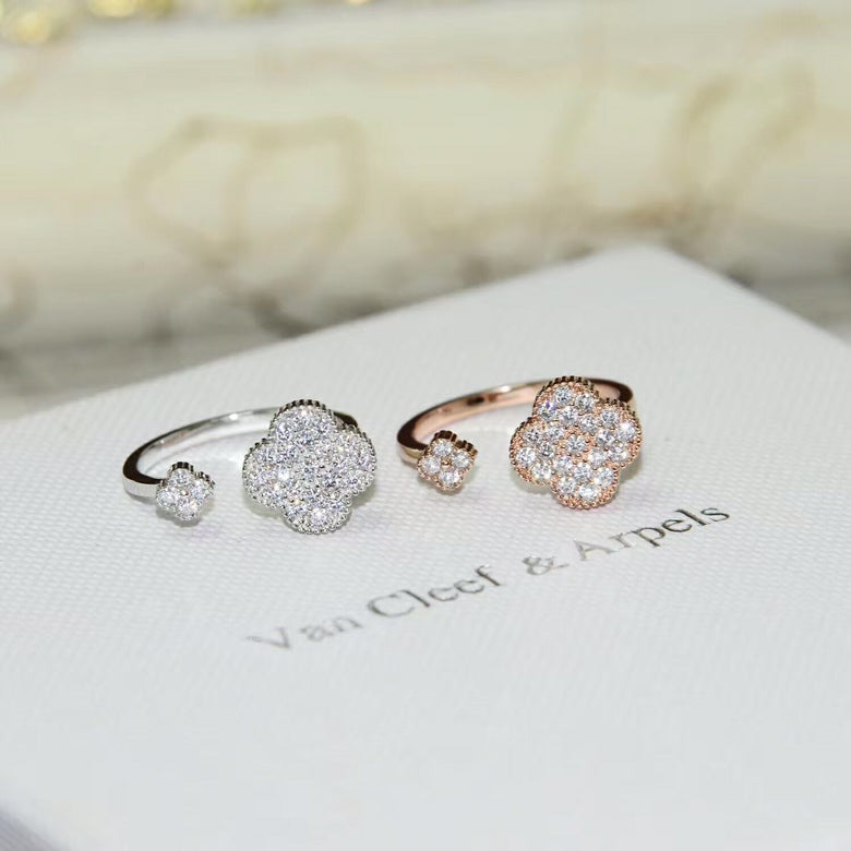 18K Van Cleef & Arpels Magic Alhambra Diamond Ring