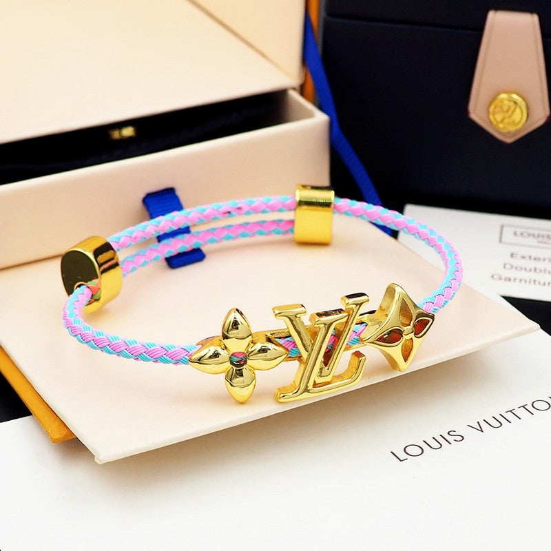 18K Louis Vuitton Monogram Pink & Purple Gold Bracelet