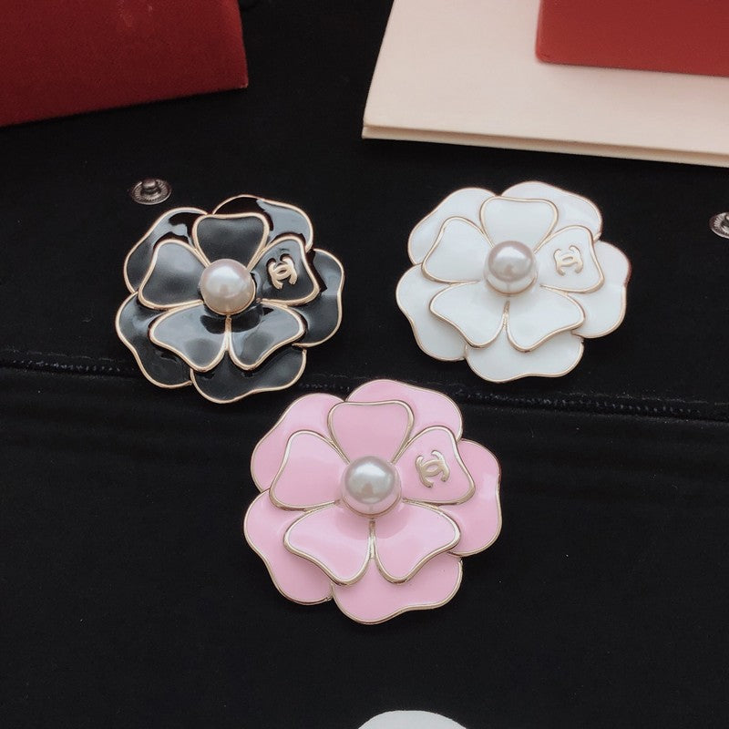 18K Chanel Color Camellia Brooch