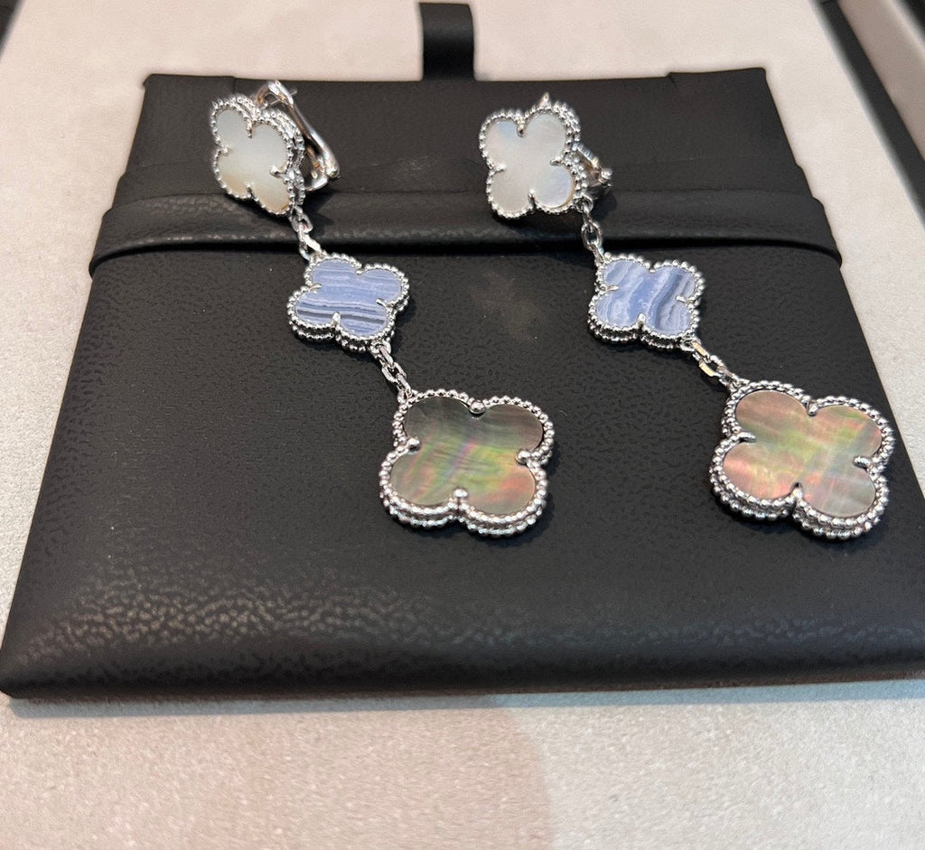 18K Van Cleef & Arpels Magic Alhambra Three Motifs Earrings