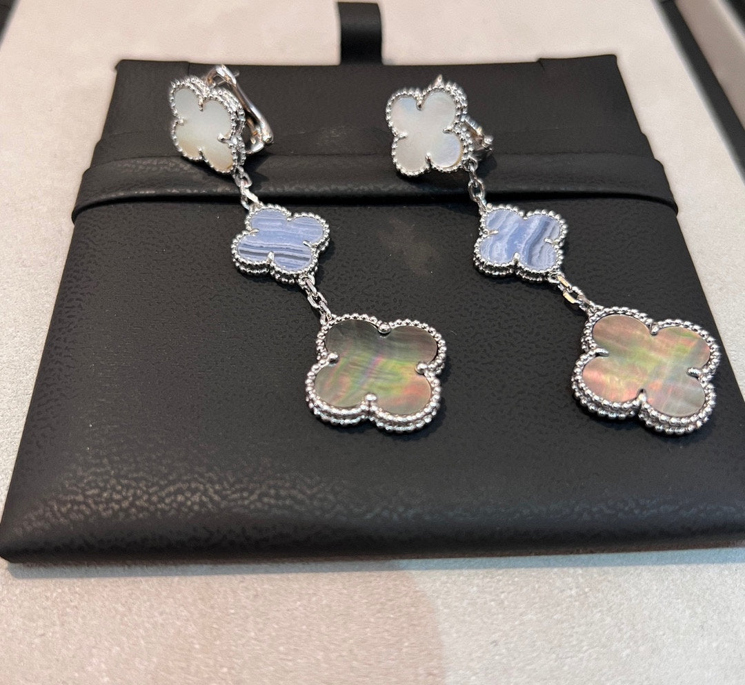 18K Van Cleef & Arpels Magic Alhambra Three Motifs Earrings