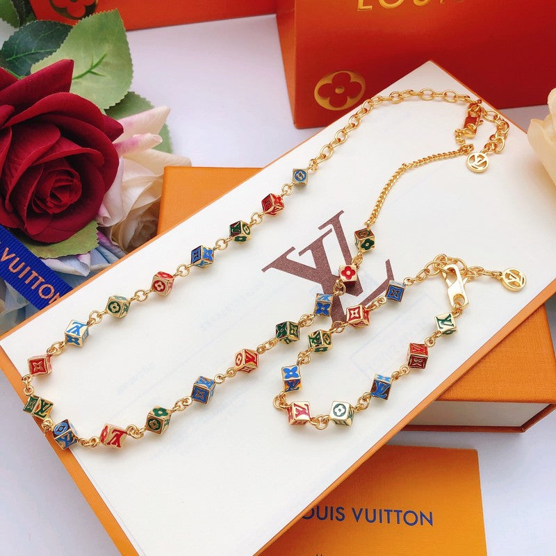 18K Louis Vuitton Color Dice Gold Bracelet