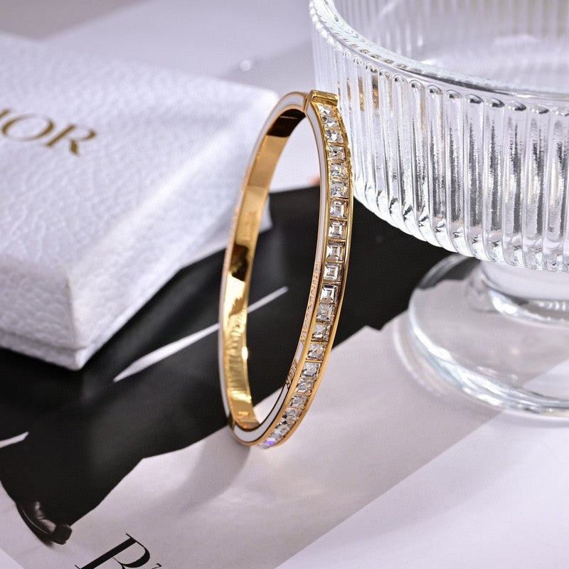 18K Dior Night Code Bangle Bracelet