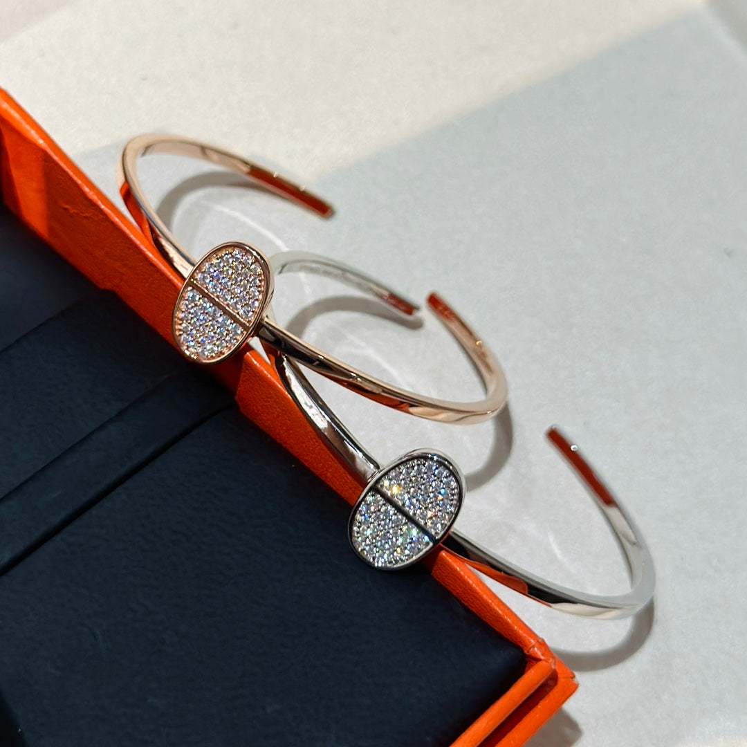 18K Chaine d'Ancre Verso Hermes Bracelet