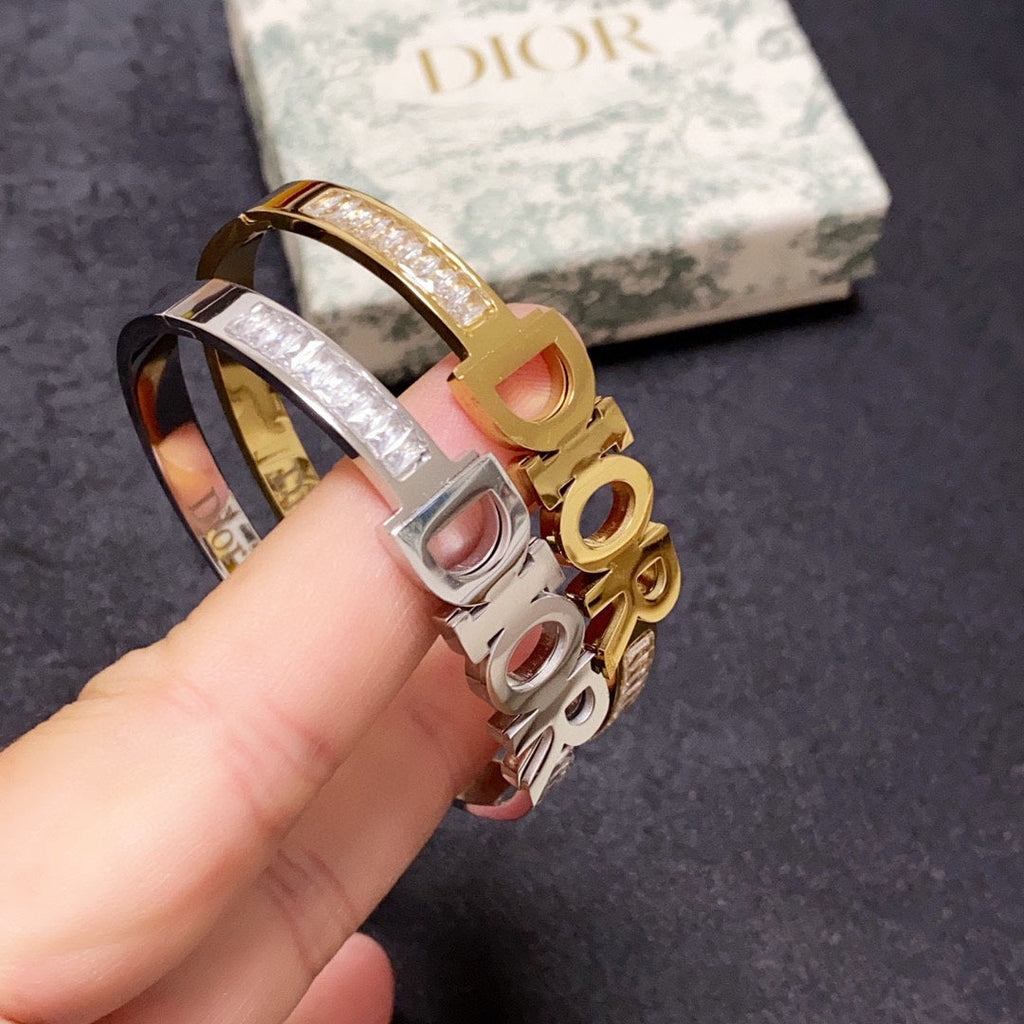18K Dior Crystals Bangle Bracelet