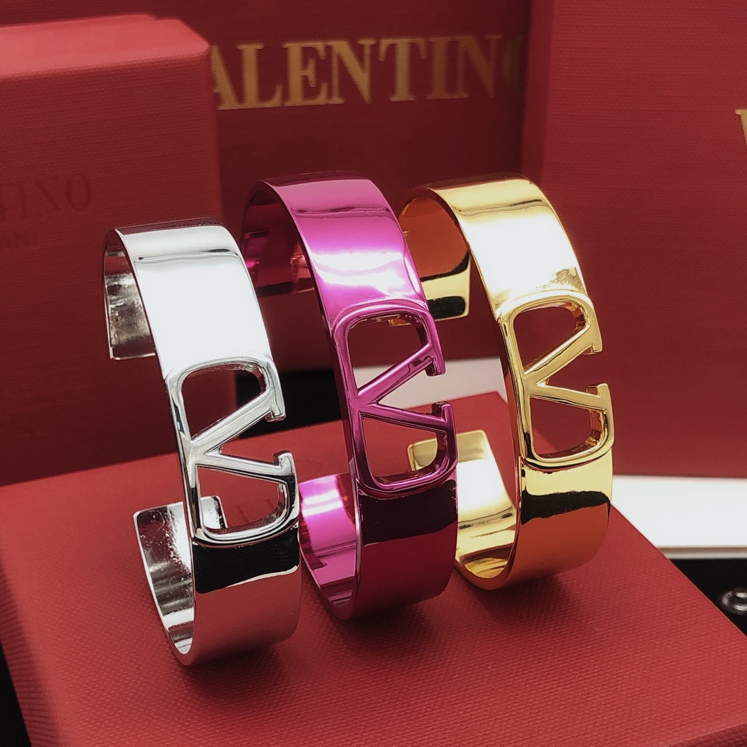 18K Valentino Vlogo Cuff Bracelet