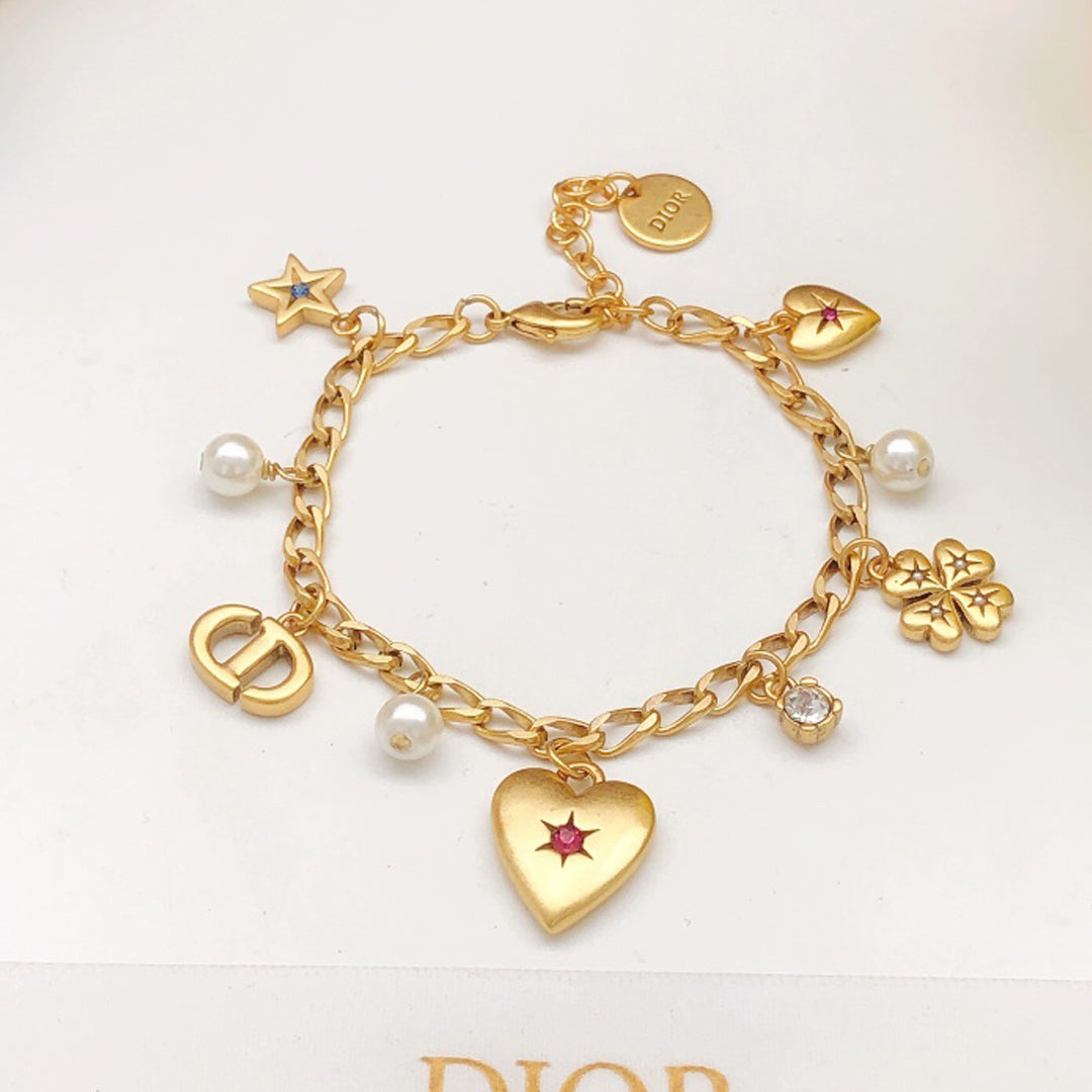 18K Dior Script Diamond Bracelet