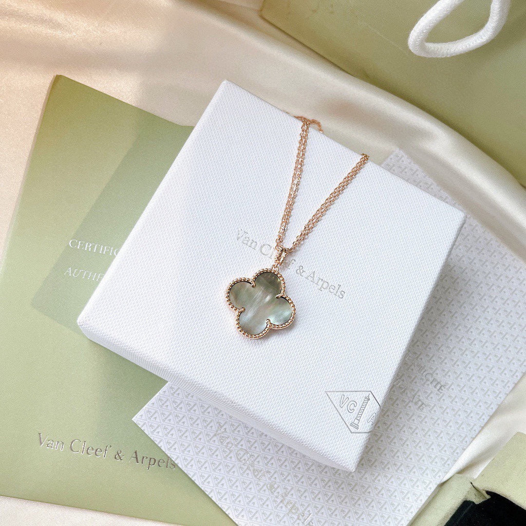 18K Van Cleef & Arpels Magic Alhambra One Motif Pearl Necklace